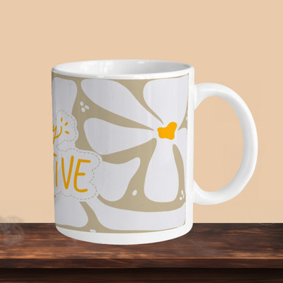 sublix NEW_Stay Positive R Ceramic Coffee Mug(330 ml)