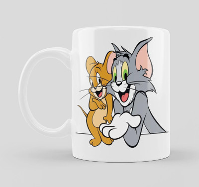 Mr UVD Tom_&_Jerry_Mug_MUGG Ceramic Coffee Mug(350 ml)