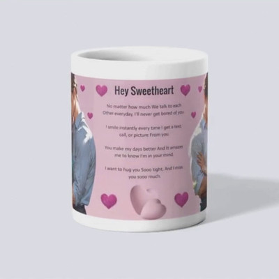 makekart Couple’s Love Message – Ideal for Anniversaries Ceramic Coffee Mug(325 ml)
