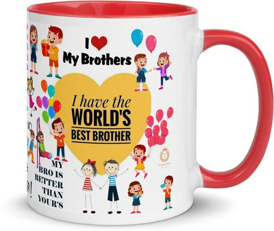 TAJNAN TAJ-BROMUG-RED Ceramic Coffee Mug(350 ml)