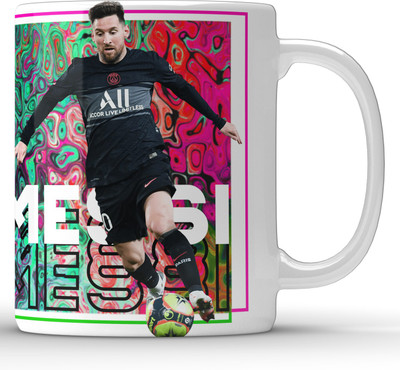 Unbounded Company Messi Modern Design Special Edition White Ceramic Coffee Mug(325 ml)