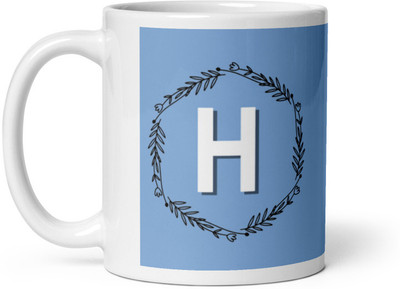 Mr UVD Alphabet H Ceramic Coffee Mug(350 ml)