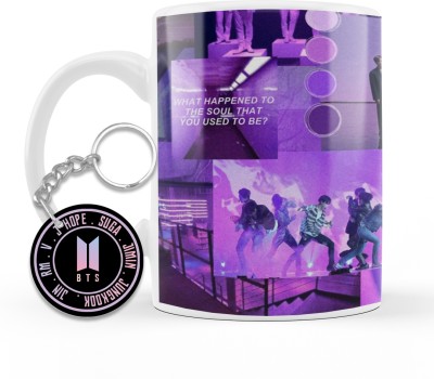 THE HATKE STORE BTS Printed Cup for Girls Boys Birthday Gift for Friends BTS Music Band,P(12) Ceramic Coffee Mug(350 ml)