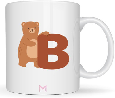 MaddockCorp Maddock B Alphabet Animals Printed for Kids Ceramic Coffee Mug(350 ml)