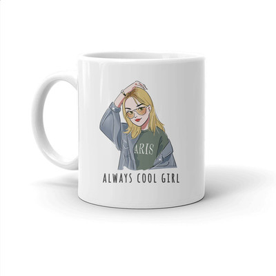 Clapcart ALWAYS COOL GIRL - Printer Designer Coffee mug Ceramic Coffee Mug(325 ml)
