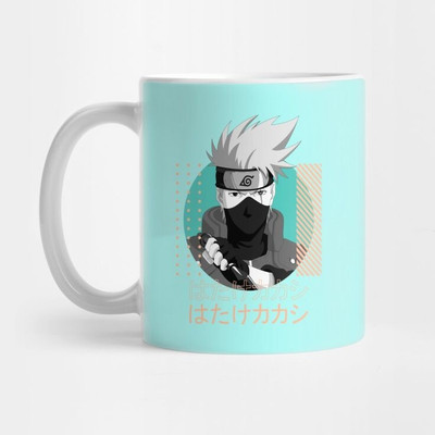 craft maniacs KAKASHI BLUE BACKGROUND PRINTED 330 ML WHITE MUG FOR KAKASHI FANS Ceramic Coffee Mug(330 ml)