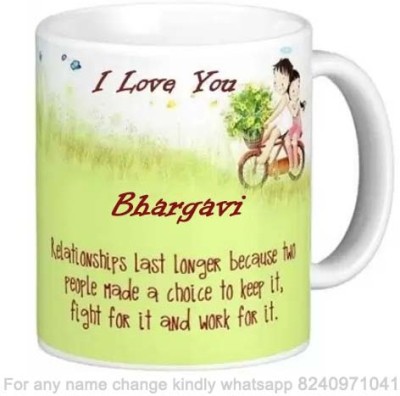 GNS Romantic Gift for Bhargavi Love theme Message 087 Ceramic Coffee Mug(325 ml)