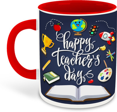 FLEXERSTYLE NEW2025-Teachers Day Printed Red Coffee - D2 Ceramic Coffee Mug(325 ml)