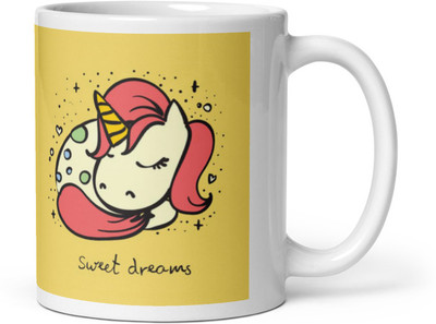 Mr UVD Sweet Dreams With Unicorn_MUGG Ceramic Coffee Mug(350 ml)