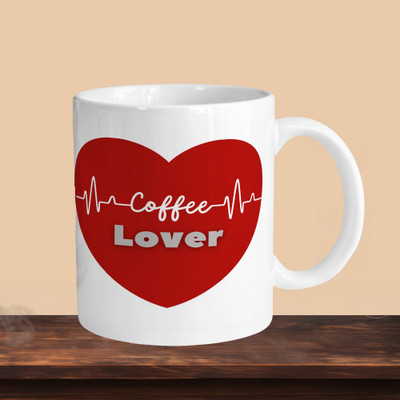 VM MALL 101_Coffee Lover R Ceramic Coffee Mug(330 ml)