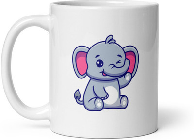 Dr Farfar Little Elephant Ceramic Coffee Mug(350 ml)