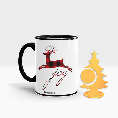 Fifth and Moon C-BLK-TREE-53 Ceramic Coffee Mug(320 ml, Pack of 2)