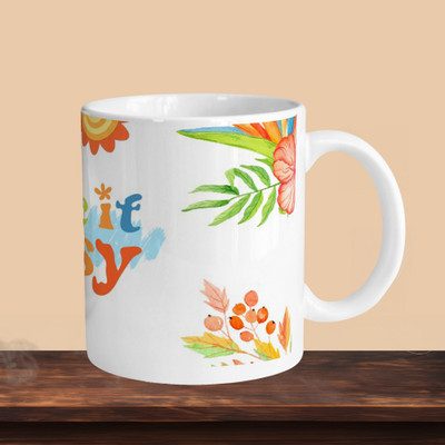 VM MALL 101_Take It Easy R Ceramic Coffee Mug(330 ml)