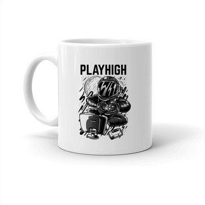 Clapcart playhigh - printed designer coffee mug Ceramic Coffee Mug(325 ml)