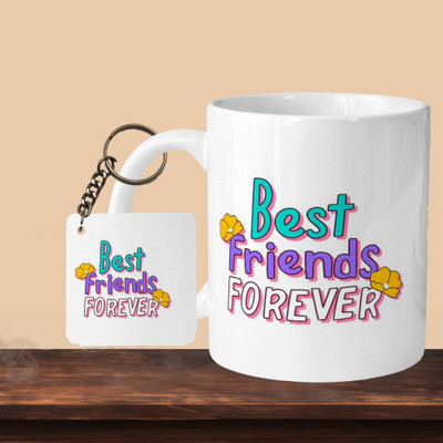 Printhorizon 101_Best Friend Forever L-S Ceramic Coffee Mug(330 ml, Pack of 2)