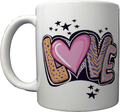 sublix NEW_Stay positive Ceremic Coffee mug 300 ml Ceramic Coffee Mug(300 ml)