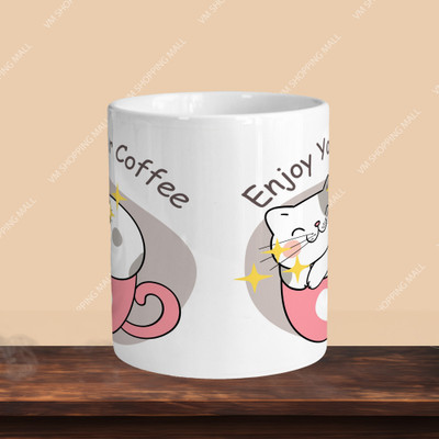 Printhorizon 101_Enjoy Your Coffee R-R Ceramic Coffee Mug(330 ml)