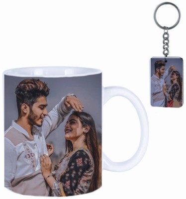 Mahakaal photo printed cup with free keychain Ceramic Coffee Mug(300 ml)