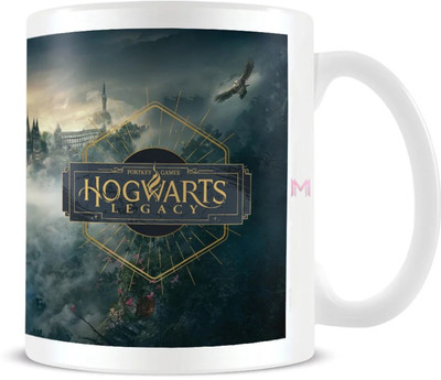 MaddockCorp Hogwarts Legacy Game Logo and Artwork Printed White Ceramic Coffee Mug(350 ml)