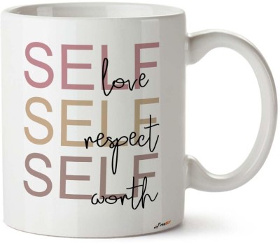 FirseBUY Self-Love, Self-Respect, Self-Worth Inspirational Ceramic Coffee Mug(325 ml)