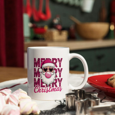 Zipcartz Christmas Gift: Merry Christmas Theme Tea/Coffee Cup Ceramic Coffee Mug(300 ml)