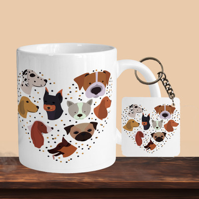 VMSHOPPINGMART 101_Dog R-S Ceramic Coffee Mug(330 ml, Pack of 2)