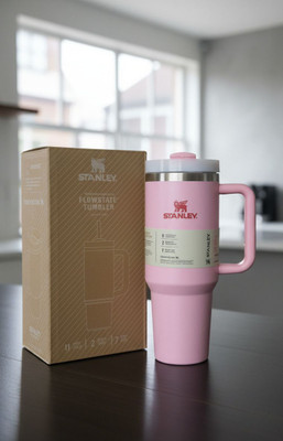 MBTAKSP Quencher FlowState Stainless Steel Tumbler with Lid and Straw 1.2L (Rose Pink) Stainless Steel Tumbler(1200 ml)