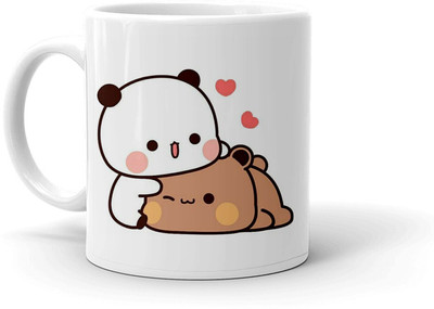 Mr UVD Lazy Taddy Designer Printed_MUGG Ceramic Coffee Mug(350 ml)