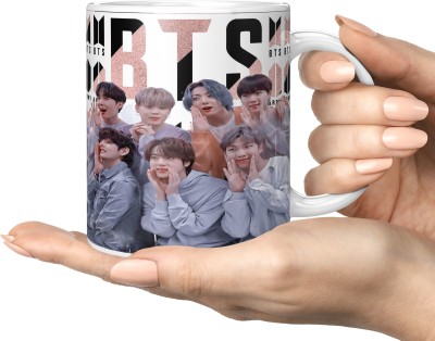 PrintingZone Bts Cup Bts signature Cup V Suga J-Hope Jungkook Jin Jimin Rm Bts combo (BM-21) Ceramic Coffee Mug(350 ml)