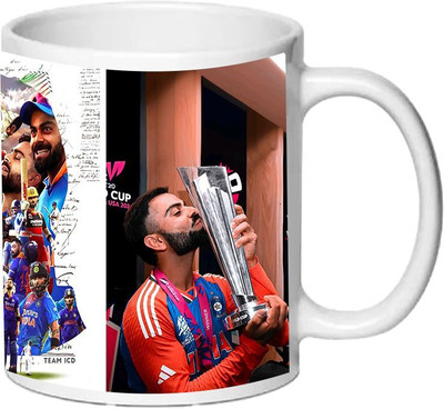 Soulfox Virat Kohli King Kohli,Fancy cool, HD printed, Best For Gifts Ceramic Coffee Mug(350 ml)
