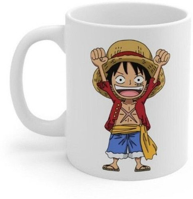 Volxo Designable “Monkey D. Luffy” Printed Coffee/Cup Ceramic Coffee Mug(330 ml)