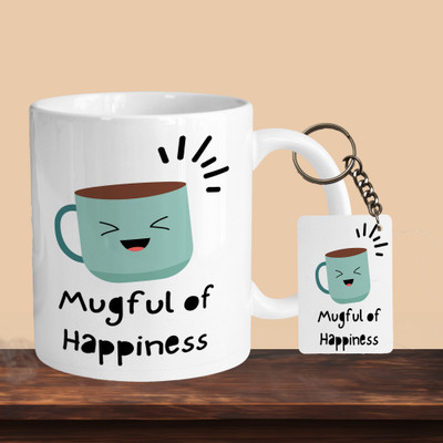 VM MALL 101_Mugful Of Happiness R-R Ceramic Coffee Mug(330 ml)