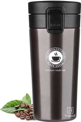 Fulkiza Vacuum Insulation Cup with Lid, Stainless Steel, Hot & Cold Coffee Stainless Steel Coffee Mug(400 ml)