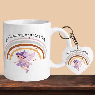VM MALL 101_Stop Dreaming And Start Doing Fairy Tail R-H Ceramic Coffee Mug(330 ml)