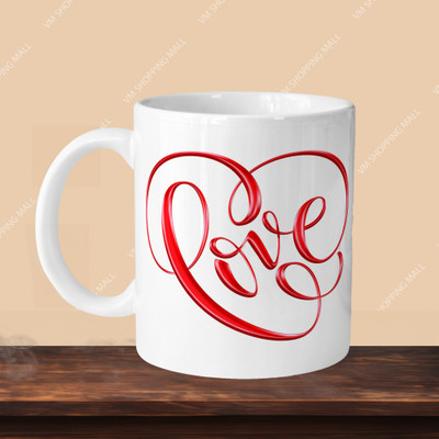 sublix NEW_Love Heart R-H Ceramic Coffee Mug(330 ml)