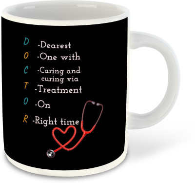 RADANYA PACK 2_Doctor-CM-10612 Ceramic Coffee Mug(352 ml, Pack of 2)