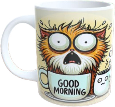 crafy design good morning _m_01 Ceramic Coffee Mug(325 ml)