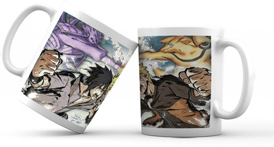 GoofKart Naruto and Sasuke Anime Ceramic Coffee Mug(350 ml)