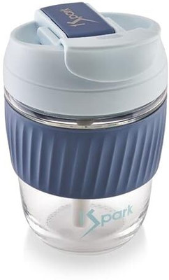 DityaEnt Onederful 3-in-1 Travel Tumbler with Straw Premium Borosilicate Glass Cup Plastic Tumbler(350 ml)