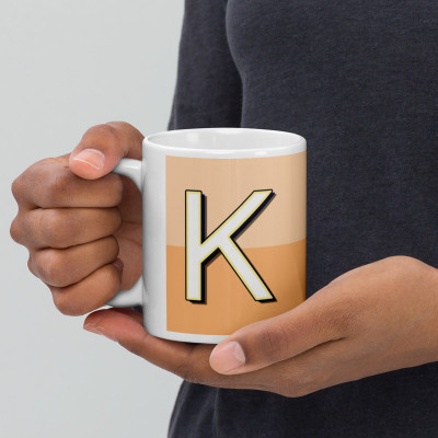 Mr UVD Alphabet K_MUGG Ceramic Coffee Mug(350 ml)