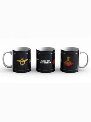 MITTRA Indian Army NSG Black Cat Commando Ceramic Coffee Mug(330 ml)