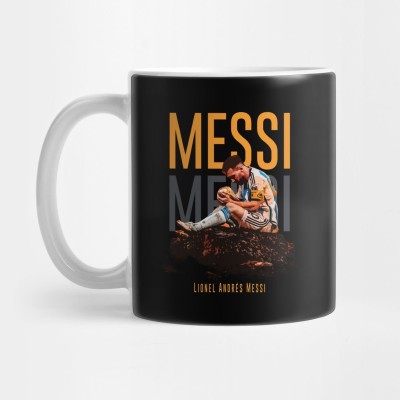 craft maniacs LIONEL MESSI GOAT 330 ML WHITE MUG FOR FOOTBALL LOVERS Ceramic Coffee Mug(330 ml)