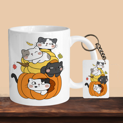 VMSHOPPINGMART 101_Cats R-R Ceramic Coffee Mug(330 ml, Pack of 2)