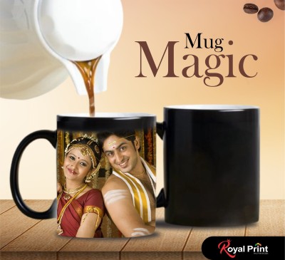 Royalprint Magic Photo Printed Ceramic Coffee Mug(325 ml)