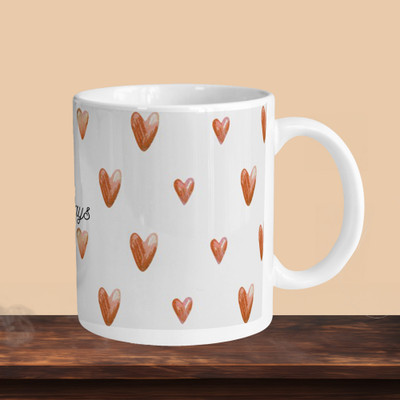 Print Ginnie 101_Full Heart R Ceramic Coffee Mug(325 ml)