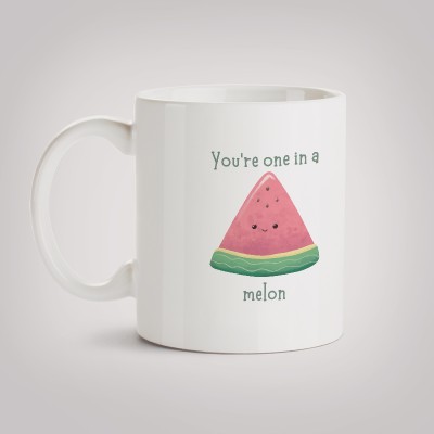 MOTIVATE BOX Ceramic Coffee printed design on You're One In a Melon Ceramic Coffee Mug(330 ml)