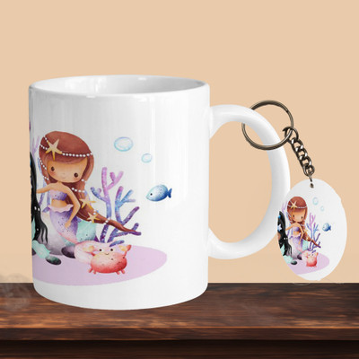 Hunter Studio 101_Mermaid R-O Ceramic Coffee Mug(330 ml, Pack of 2)