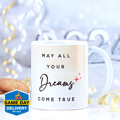 FNP Mug Of Dreamful Beginnings Ceramic Coffee Mug(325 ml)