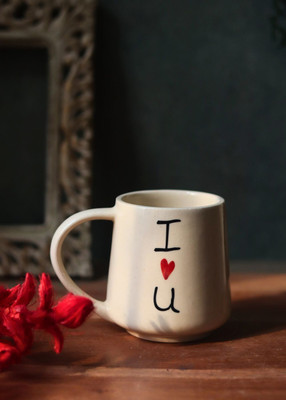 GleamSun Red All Lines Ceramic Coffee Mug(250 ml)