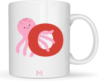 MaddockCorp Maddock O Alphabet Animals Printed for Kids Ceramic Coffee Mug(350 ml)